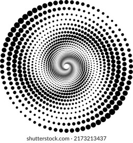 Halftone background design with black circles