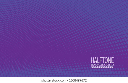 Halftone background design with purple blue web. Monochrome abstract cover template of editable colors.