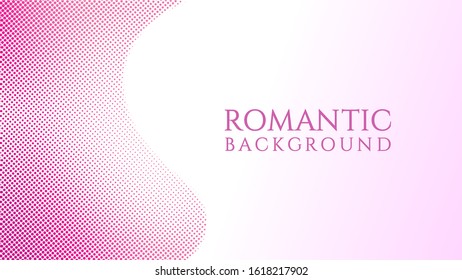 Halftone Background Design Template, Pop Art, Colorful Abstract Dots Pattern Illustration, Vintage Texture Element, Pinky Pink Violet Gradation, Romantic Colors, Valentine Day, Polka-dotted, polkadot