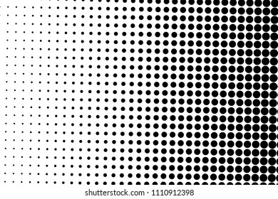 Halftone background. Digital gradient. Abstract backdrop with circles, point, dots. Dotted pattern. Futuristic panel Vector illustration
