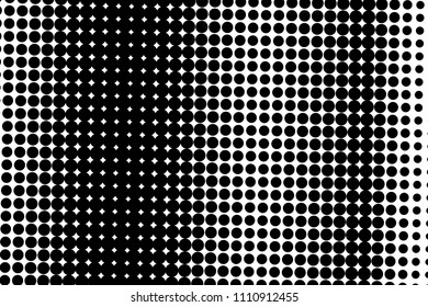 Halftone background. Digital gradient. Abstract backdrop with circles, point, dots. Dotted pattern. Futuristic panel Vector illustration
