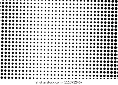 Halftone background. Digital gradient. Abstract backdrop with circles, point, dots. Dotted pattern. Futuristic panel Vector illustration
