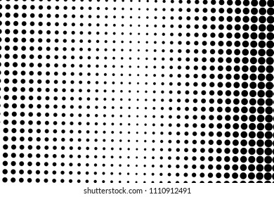 Halftone background. Digital gradient. Abstract backdrop with circles, point, dots. Dotted pattern. Futuristic panel Vector illustration
