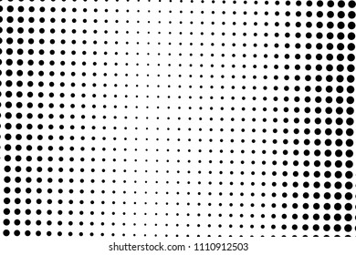 Halftone background. Digital gradient. Abstract backdrop with circles, point, dots. Dotted pattern. Futuristic panel Vector illustration
