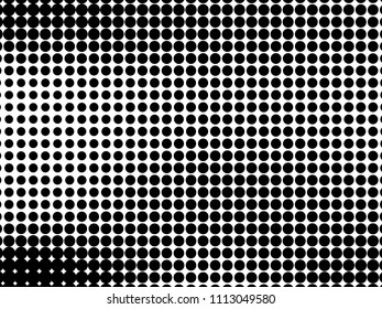 Halftone background. Digital gradient. Abstract backdrop with circles, point, dots. Dotted pattern. Futuristic panel Vector illustration