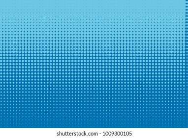 Halftone background. Digital gradient. Dotted pattern with circles, dots, point small scale. Design element for web banners, posters, cards, wallpapers, sites, panels. Different shades of blue 