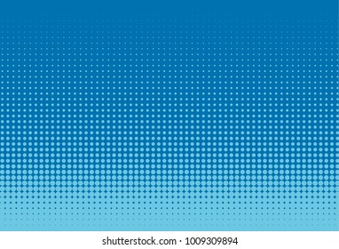 Halftone background. Digital gradient. Dotted pattern with circles, dots, point small scale. Design element for web banners, posters, cards, wallpapers, sites, panels. Different shades of blue