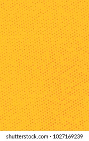 Halftone background. Digital gradient. Dotted pattern with circles, dots, point smll scale. Design element for web banners, posters, cards, wallpapers, sites, panels. Yellow, orange color