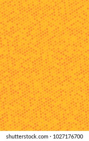 Halftone background. Digital gradient. Dotted pattern with circles, dots, point smll scale. Design element for web banners, posters, cards, wallpapers, sites, panels. Yellow, orange color