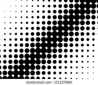 Halftone background. Digital gradient. Dotted pattern with circles, dots, point large scale. Design element for web banners, posters, cards, wallpapers, sites, panels.