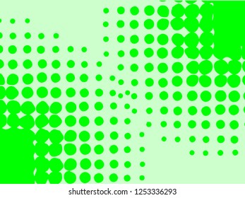 Halftone background. Digital gradient. Dotted pattern with circles, dots, point small scale. for web banners, posters, cards, wallpapers.In Green Tone.