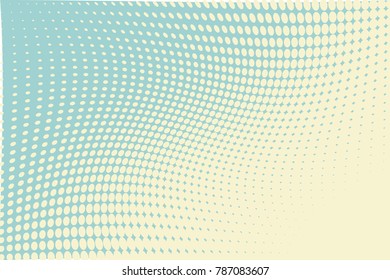 Halftone background. Digital gradient. Dotted pattern with circles, dots, point small scale. Design element for web banners, posters, cards, wallpapers, sites, panels. Green, mint, light yellow