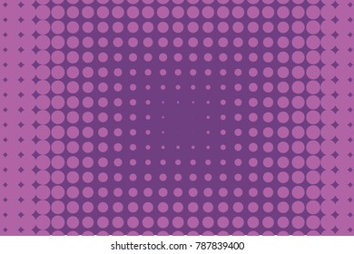 Halftone background. Digital gradient. Dotted pattern with circles, dots, point large scale. Design element for web banners, posters, cards, wallpapers, sites, panels. Purple color

