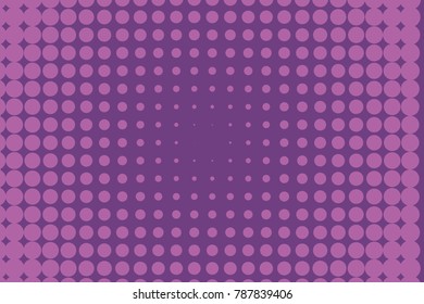 Halftone background. Digital gradient. Dotted pattern with circles, dots, point large scale. Design element for web banners, posters, cards, wallpapers, sites, panels. Purple color
