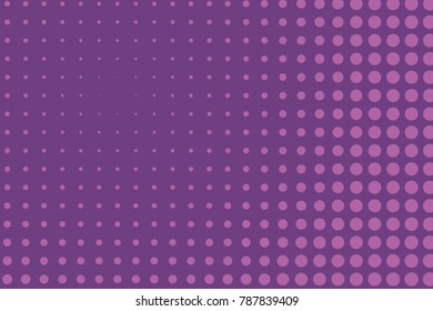 Halftone background. Digital gradient. Dotted pattern with circles, dots, point large scale. Design element for web banners, posters, cards, wallpapers, sites, panels. Purple color
