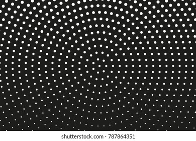 Halftone background. Digital gradient. Dotted pattern with circles, dots, point large scale. Design element for web banners, posters, cards, wallpapers, sites, panels. Black and white color