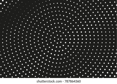 Halftone background. Digital gradient. Dotted pattern with circles, dots, point large scale. Design element for web banners, posters, cards, wallpapers, sites, panels. Black and white color