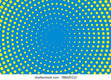 Halftone background. Digital gradient. Dotted pattern with circles, dots, point large scale. Design element for web banners, posters, cards, wallpapers, sites, panels. Blue color