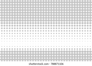 Halftone background. Digital gradient. Dotted pattern with circles, dots, point large scale. Design element for web banners, posters, cards, wallpapers, sites, panels. Light gray color