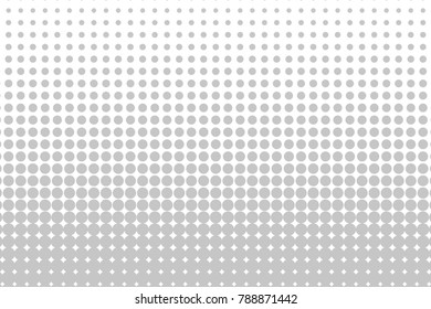Halftone background. Digital gradient. Dotted pattern with circles, dots, point large scale. Design element for web banners, posters, cards, wallpapers, sites, panels. Light gray color 