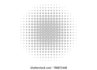 Halftone background. Digital gradient. Dotted pattern with circles, dots, point large scale. Design element for web banners, posters, cards, wallpapers, sites, panels. Light gray color 