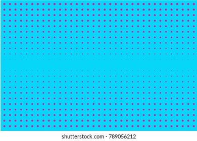 Halftone background. Digital gradient. Dotted pattern with circles, dots, point large scale. Design element for web banners, posters, cards, wallpapers, sites, panels. Pink, bright blue color