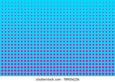 Halftone background. Digital gradient. Dotted pattern with circles, dots, point large scale. Design element for web banners, posters, cards, wallpapers, sites, panels. Pink, bright blue color