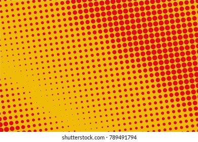 Halftone background. Digital gradient. Dotted pattern with circles, dots, point large scale. Design element for web banners, posters, cards, wallpapers, sites, panels. Orange, yello color