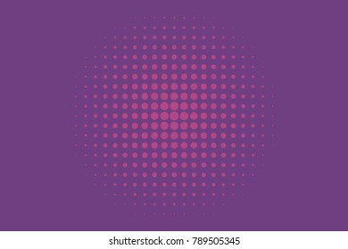 Halftone background. Digital gradient. Dotted pattern with circles, dots, point large scale. Design element for web banners, posters, cards, wallpapers, sites, panels. Purple, violet color