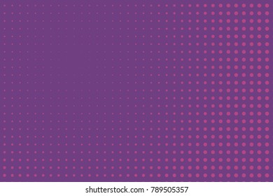 Halftone background. Digital gradient. Dotted pattern with circles, dots, point large scale. Design element for web banners, posters, cards, wallpapers, sites, panels. Purple, violet color