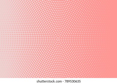 Halftone background. Digital gradient. Dotted pattern with circles, dots, point small scale. Design element for web banners, posters, cards, wallpapers, sites, panels. Pink color