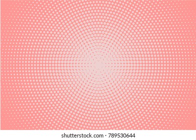 Halftone background. Digital gradient. Dotted pattern with circles, dots, point small scale. Design element for web banners, posters, cards, wallpapers, sites, panels. Pink color