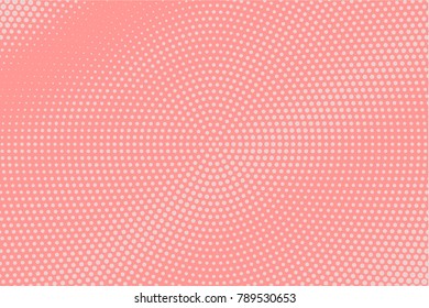 Halftone background. Digital gradient. Dotted pattern with circles, dots, point small scale. Design element for web banners, posters, cards, wallpapers, sites, panels. Pink color
