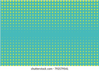 Halftone background. Digital gradient. Dotted pattern with circles, dots, point small scale. Design element for web banners, posters, cards, wallpapers, sites, panels. Green, yellow color
