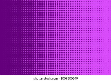 Halftone background. Digital gradient. Ultra violet, purple color. Dotted pattern with circles, dots, point small scale. Design element for web banners, posters, cards, wallpapers, sites, panels.