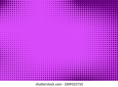 Halftone background. Digital gradient. Ultra violet, purple color. Dotted pattern with circles, dots, point small scale. Design element for web banners, posters, cards, wallpapers, sites, panels.