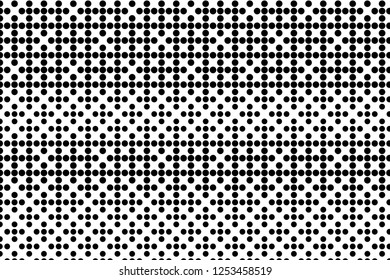 Halftone background. Digital gradient. Wavy dotted pattern with circles, dots, point small and large scale. Design element for web banners, posters, cards, wallpapers, sites, panels.