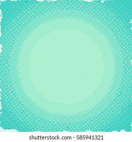 Halftone background with dirty grungy dots gradient