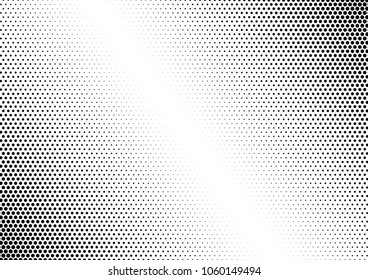 Halftone Background. Distressed Texture. Dotted Black and White Backdrop. Grunge Pop-art Overlay. Vector illustration