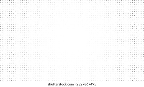 Fondo de semitono con puntos. Patrón de arte pop blanco y negro en estilo cómico. Textura de punto monocroma. Ilustración del vector
