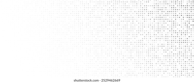 Fondo de semitono con puntos. Patrón de arte pop en blanco y negro en estilo cómico. Textura de punto monocromo. Ilustración vectorial