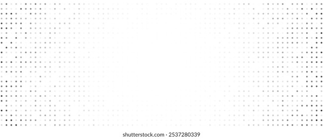 Plano de fundo de meio-tom com pontos. Padrão pop art preto e branco em estilo cômico. Textura de pontos monocromática. Ilustração vetorial