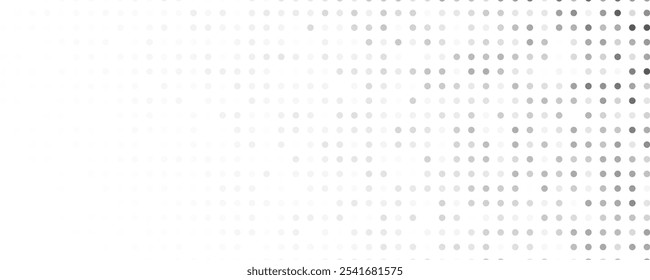 Fondo de semitono con puntos. Patrón de arte pop en blanco y negro en estilo cómico. Textura de punto monocromo. Ilustración vectorial