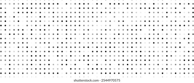 Fondo de semitono con puntos. Patrón de arte pop en blanco y negro en estilo cómico. Textura de punto monocromo. Ilustración vectorial