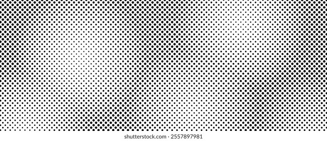 Halftone background with dots. Black and white pop art pattern in comic style. Monochrome dot texture. Vector illustration