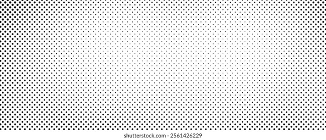 Halftone background with dots. Black and white pop art pattern in comic style. Monochrome dot texture. Vector illustration