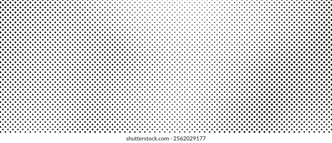 Halftone background with dots. Black and white pop art pattern in comic style. Monochrome dot texture. Vector illustration