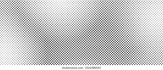 Halftone background with dots. Black and white pop art pattern in comic style. Monochrome dot texture. Vector illustration