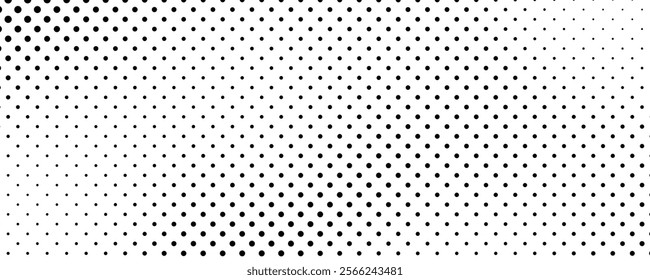 Halftone background with dots. Black and white pop art pattern in comic style. Monochrome dot texture. Vector illustration