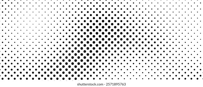 Halftone background with dots. Black and white pop art pattern in comic style. Monochrome dot texture. Vector illustration